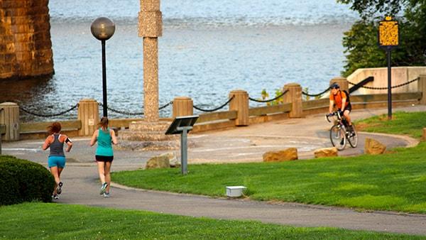 photo of running path along North Shore in Pittsburgh